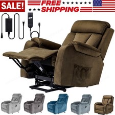 Recliner Chair Power Lift for Elderly Remote Control Comfy Single Sofa W/Remoter