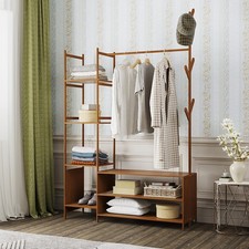 Heavy Duty Wooden Clothes Rail