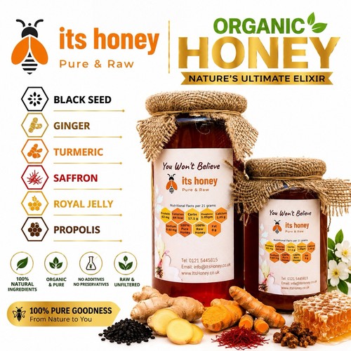 Organic honey black - honey, seed
