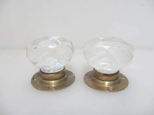 Vintage cut glass - glass, knob