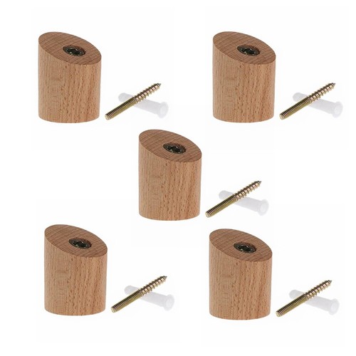 5pc natural wooden solid - 5pc, oak