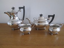 SOLID SILVER 4 PIECE TEA SET     -       2015g