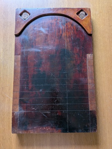 Antique wooden shove penny - wooden,