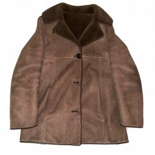 Vintage Nurseys 1980s brown sheepskin coat