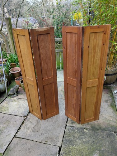 Vintage wooden window shutters