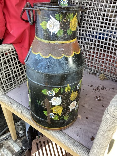 Vintage milk churn barge - barge, ware