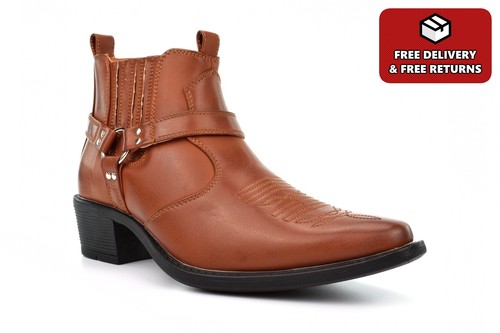 Mens cowboy boots - mens, ankle