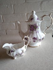 Hammersley Violets Coffee Pot and Jug.