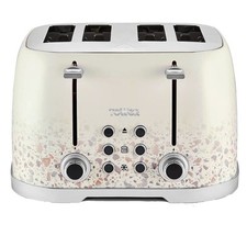 Terrazo T20069TAN 4 Slice Toaster Cream Brand New