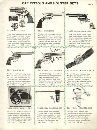 1962 paper toy cap gun - 1962,
