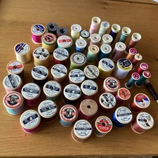 Vintage Sewing Reels with