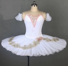 Ballet Tutu,Classical Pancake tu tu Dress.Velvet.White.UK.Competition Festival
