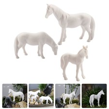 3pcs Resin Miniature Horse Garden Horse Desktop Landscaping Ornaments