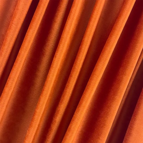 Pumpkin orange velvet fabric - orange,