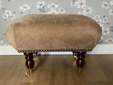 A new footstool in Laura Ashley Danaway gold fabric