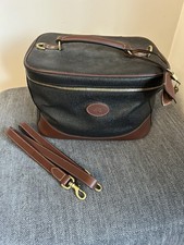 Vintage Mulberry Black Brown Scotch Grain Leather Vanity Case