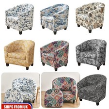 Tub Chair Covers Covers Stretch Armchair W/Cushion Covers Printed Slip Covers