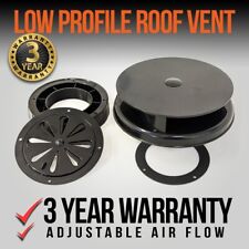 BLACK Wind Driven Roof Vent Low Profile Van Dog Pet Horse Vehicle 4x4 Air Rotary