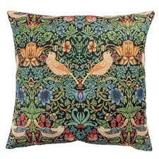 William Morris Strawberry Thief Black Tapestry Extra-Large Cushion.
