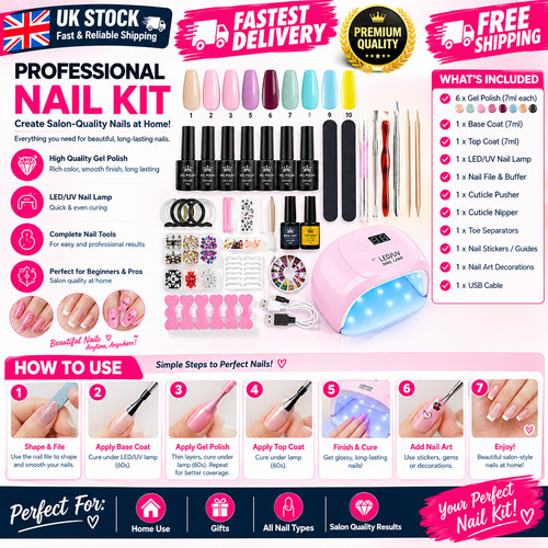 Gel nail polish kit - polish,