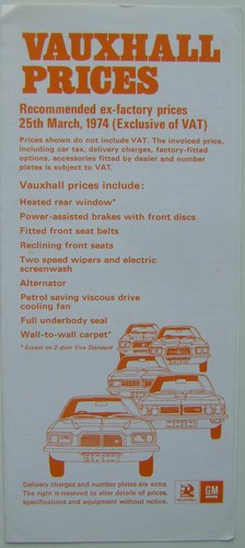 Vauxhall range price list - vauxhall,