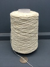 200G 75% LAMBSWOOL 25% SILK YARN RAW WHITE 4NM ECRU