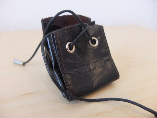 Replay brown faux leather - brown,