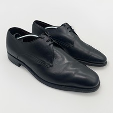 Grenson Derby Oxford Shoes Men Uk 9 GX Black Leather Lace Up Smart Casual