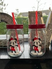 2 X MICKEY MOUSE MASON JAR