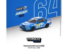 Tarmac 1989 Toyota Corolla Levin AE92 #34 SPA 24h, blue 1:64
