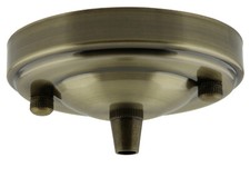 Vintage Styled Metal Ceiling Rose 106mm in Antique Brass Finish