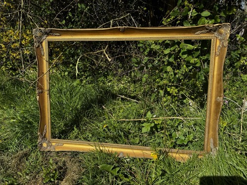 Large huge vintage gold gilt - huge,