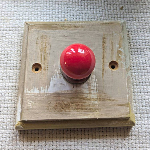 Pink ceramic door knob - ceramic,