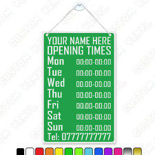Hanging opening times, custom