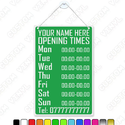 Hanging opening times - ,, custom