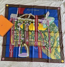 Hermes Selle De Dignitaire Silk Scarf 90 Cm Never Worn In Box Authentic