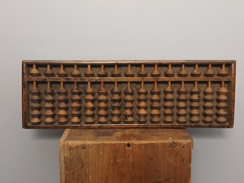 Antique japanese wood soroban - japanese,