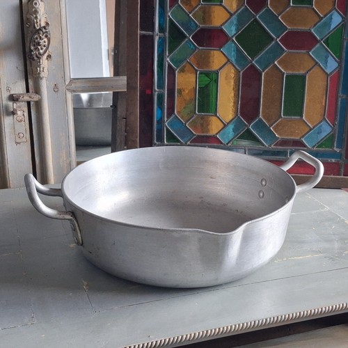 Large vintage aluminium jam - vintage,