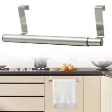 Extendable Over Cabinet Towel Rail Cupboard Holder Rack Towel Bar No Punching