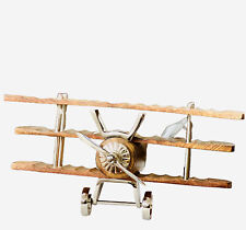 Vintage Wooden Airplane Model Ornament Creative Decoration Retro Child Aircraft