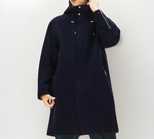 Lacoste Premium Wool/Leather Accent HDD Zip Parka BH8424-MXQ Marine Sz.56/L-XL