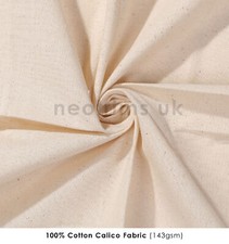 Calico Fabric Pure Cotton Natural Seeded Material,145gsm 60" Wide,Medium Weight