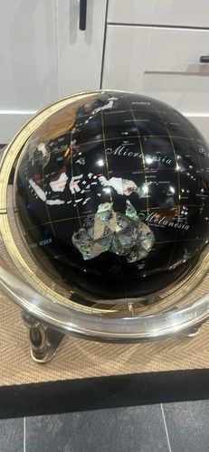 Semi precious stone globe - semi,
