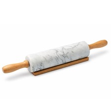 White Solid Marble Rolling Pin