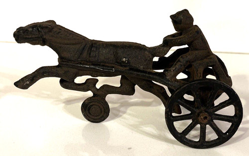 Vintage cast iron - iron, racehorse