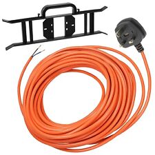 Power Cable for QUALCAST Lawnmower Strimmer Hedge Trimmer 12M Lead Plug + Tidy