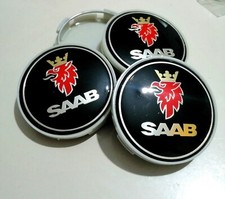 4x SAAB BLACK 62mm/63mm ALLOY