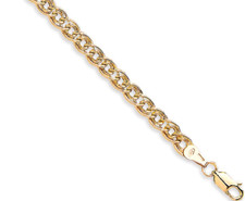 9CT GOLD BRACELET FANCY CURB LINK 7 1/2" LOBSTER CLASP YELLOW GOLD HALLMARKED