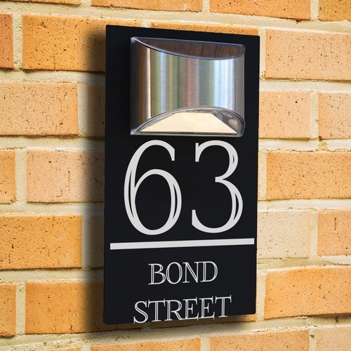 Modern personalised house sign - house,