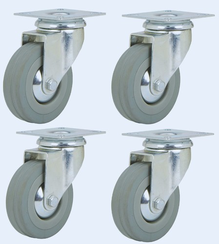 Inch rubber swivel caster - 3,